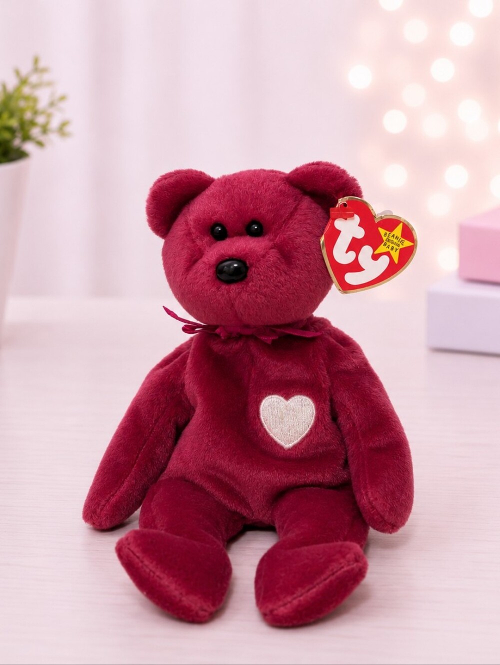 Ty Beanie Baby Bear Valentina